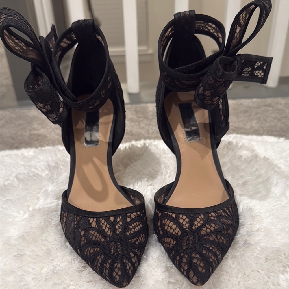 INC International ConceptsElegant Black Lace Women's Heels size 7.5